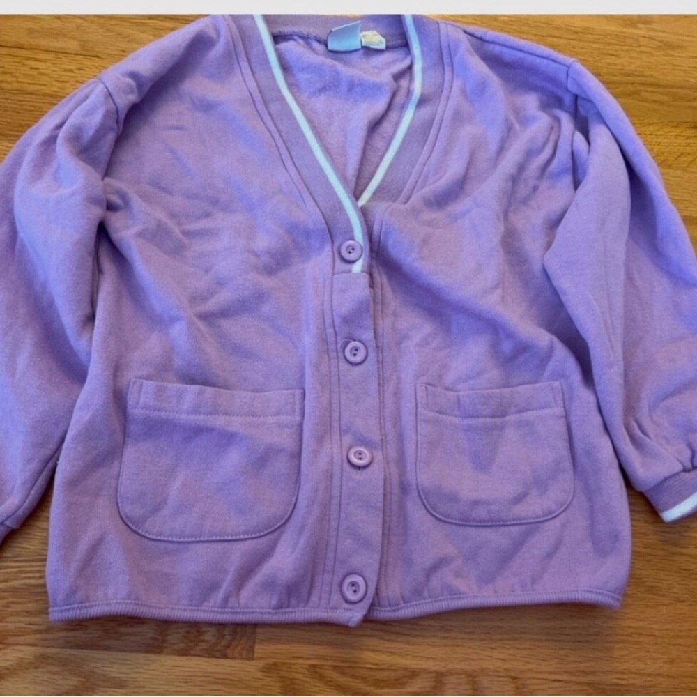 Vintage Bountary Waters Kids Purple Cardigan size large